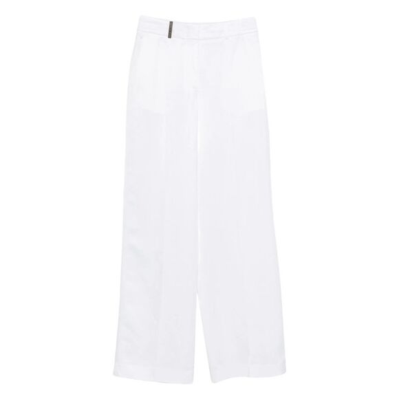 Peserico White Trousers - Straight Trousers Women